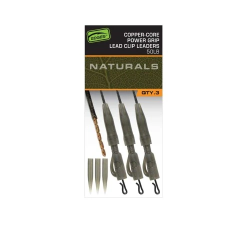 Готовые оснастки с безопасной клипсой Fox EDGES Naturals Copper Core Lead Clip Leaders