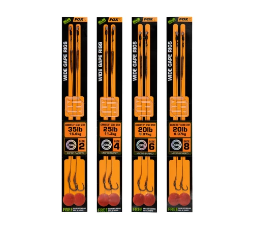 Готовые поводки Fox EDGES Wide Gape Rigs