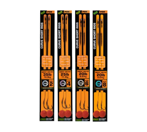 Готовые поводки Fox EDGES Curve Short Rigs