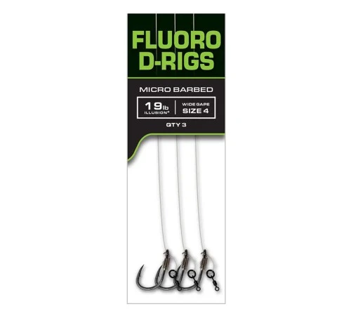 Готовые поводки FOX Carp Ready Rigs - Fluoro D-Rig (x3)