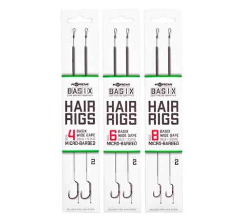 Готовый поводок KORDA Basix Hair Rigs Wide Gape