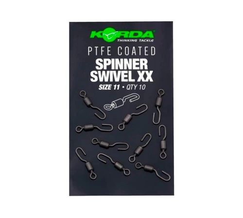Вертлюг с быстросъемом Korda PTFE Spinner Swivels XX №11