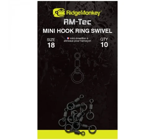 Вертлюг с кольцом RidgeMonkey RM-Tec Mini Hook Ring Swivel