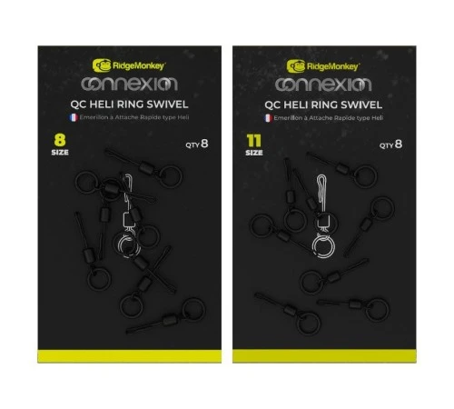 Вертлюг с кольцом и быстросъемом Ridge Monkey Connexion QC Heli Ring Swivel