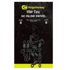 Вертлюг с кольцом и быстросъемом Ridge Monkey RM-Tec Quick Change Inline Swivel