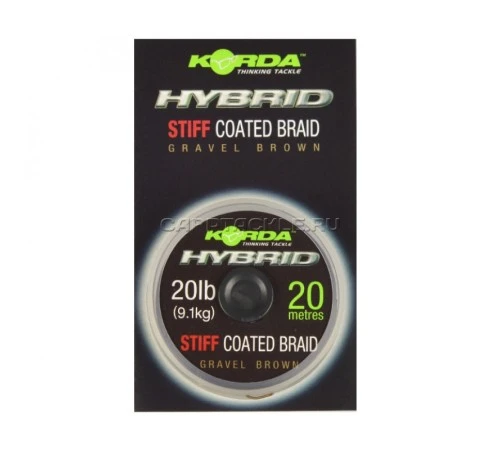 Поводковый материал Korda Hybrid Stiff Gravel Brown 20lb