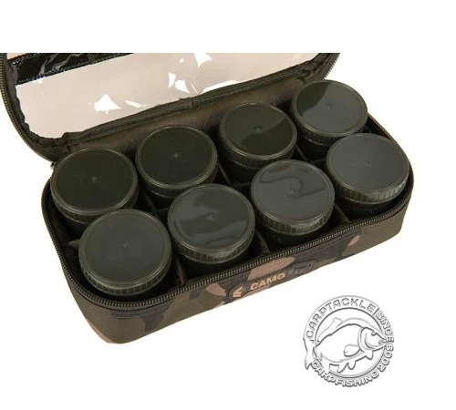 Кейс с банками для насадок Fox Camolite 12 Pot Hookbait Case