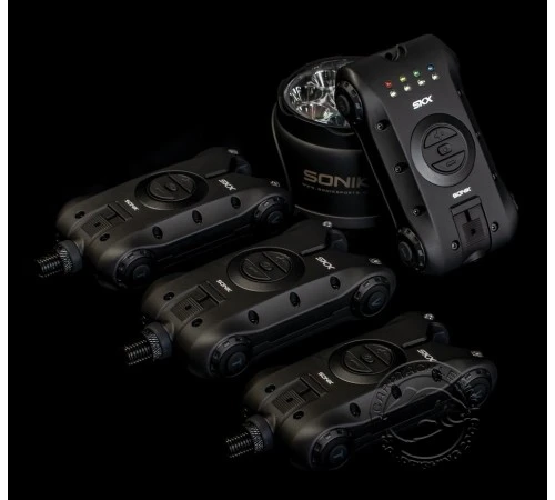 Комплект сигнализаторов поклевки с лампой SONIK SKX 3+1 Set Multicolour + Bivvy Lamp
