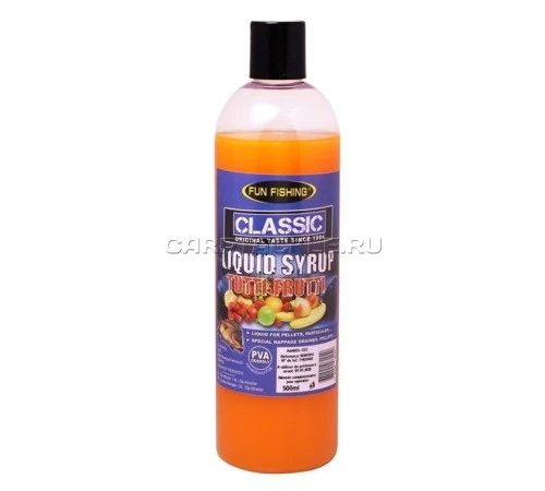 Высокоатрактивный сироп Fun Fishing Classic Liquid Syrup Tutti Frutti 500ml Тутти-Фрутти