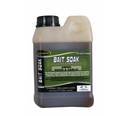 Высокоаттрактивный сок Fun Fishing Bait Soak System Squid & Garlic 1L кальмар и чеснок