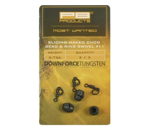 Бусина скользящая с вертлюгом PB Products DT Naked Chod Bead & Ring Swivel