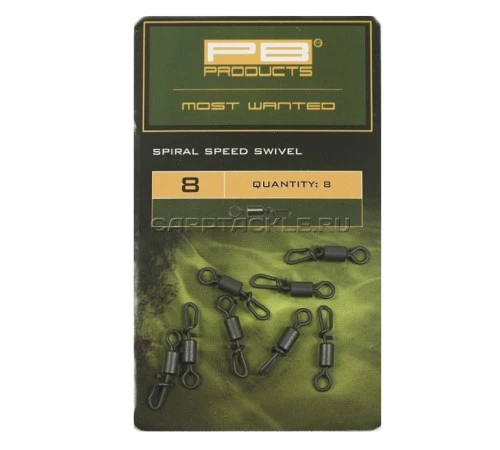 Вертлюг с застежкой PB Products Spiral Speed Swivel