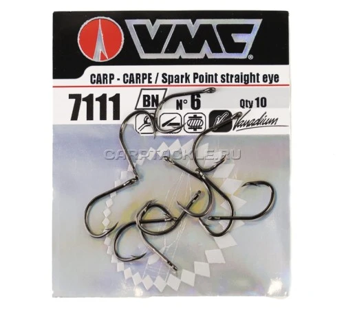 Крючки карповые размер №6 VMC 7111 BN