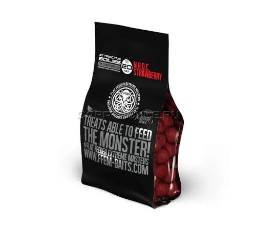 Бойлы тонущие FFEM High Attractive Boilies Strawberry 20mm 400ГР