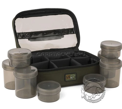 Сумка с 8 банками для насадок Fox R-Series Hookbaits Bag 8 Pots