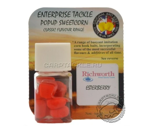 Искусственная плавающая насадка Enterprise Tackle Pop Up Sweetcorn Richword Esterberry Red Земляника