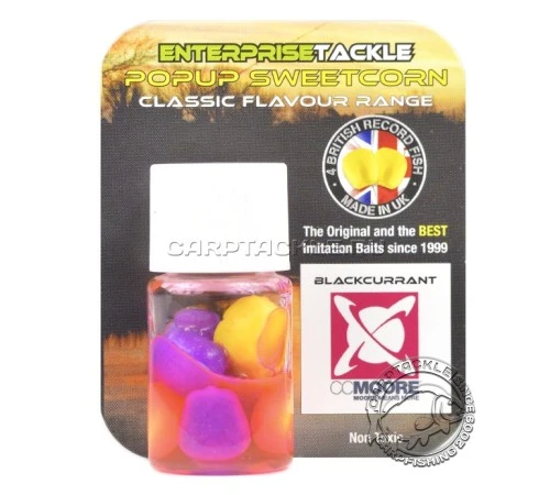 Искусственная плавающая насадка Enterprise Tackle Pop Up BLACKCURRANT-YELLOW/WHITE Черная смородина