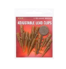 Безопасные клипсы ESP Adjustable Lead Clip Camo Brown
