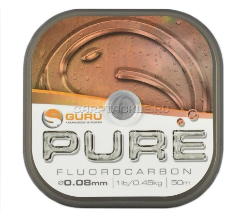 Поводковый материал Guru Pure Fluorocarbon 0.08мм 1lb