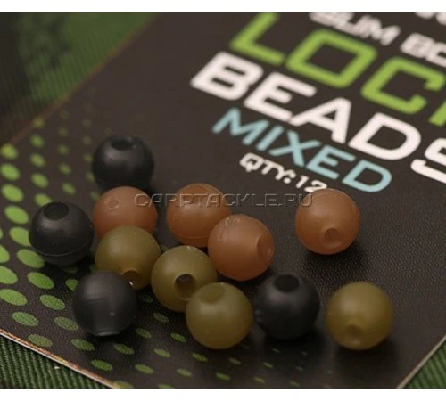 Резиновые бусины Gardner Lock Beads Bore Mixed