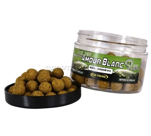 Тонущие бойлы 15мм Fun Fishing Mais/Chenevis бойлы 15mm 300g Кукуруза/Конопля