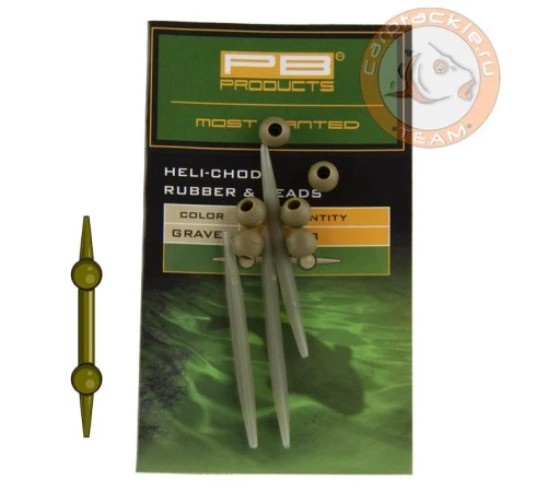 Набор для оснастки PB Products Heli-Chod Rubber & Beads 3pc