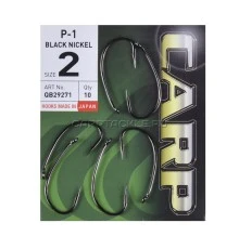 Крючки карповые черный никель Hayabusa P-1