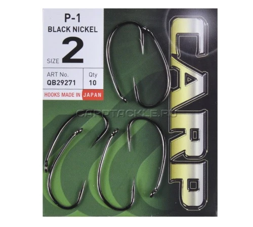 Крючки карповые черный никель Hayabusa P-1