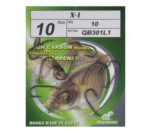 Крючки карповые c тефлоновым покрытием Hayabusa X-1