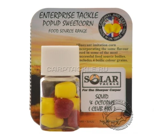 Искусственная плавающая насадка Enterprise Tackle Pop Up SOLAR Squid & Octopus CLUB MIX YELLOW Кальмар Осьминог