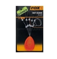 Нижний стопор для волосяной насадки Fox EDGES Bait Bungs Clear