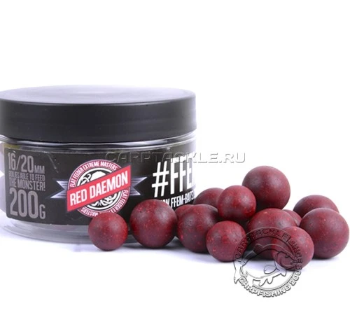 Растворимые бойлы 16-20мм FFEM Super Soluble Boilies HNV-Red Dаеmon 16-20mm