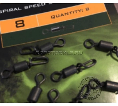 Вертлюг с застежкой PB Products Spiral Speed Swivel