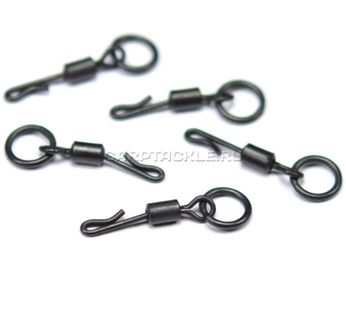 Вертлюг с кольцом и быстросъемом Gardner Covert Flexi-Ring Kwik Lok Swivels